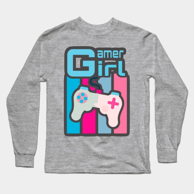 Gamer Girl - Gaming Merch Long Sleeve T-Shirt by AlondraHanley